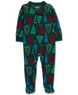 Shop Carter's Carters Adult Big Little Toddler Baby Xmas Tree Theme Sibling Matching Family Pajamas In Green