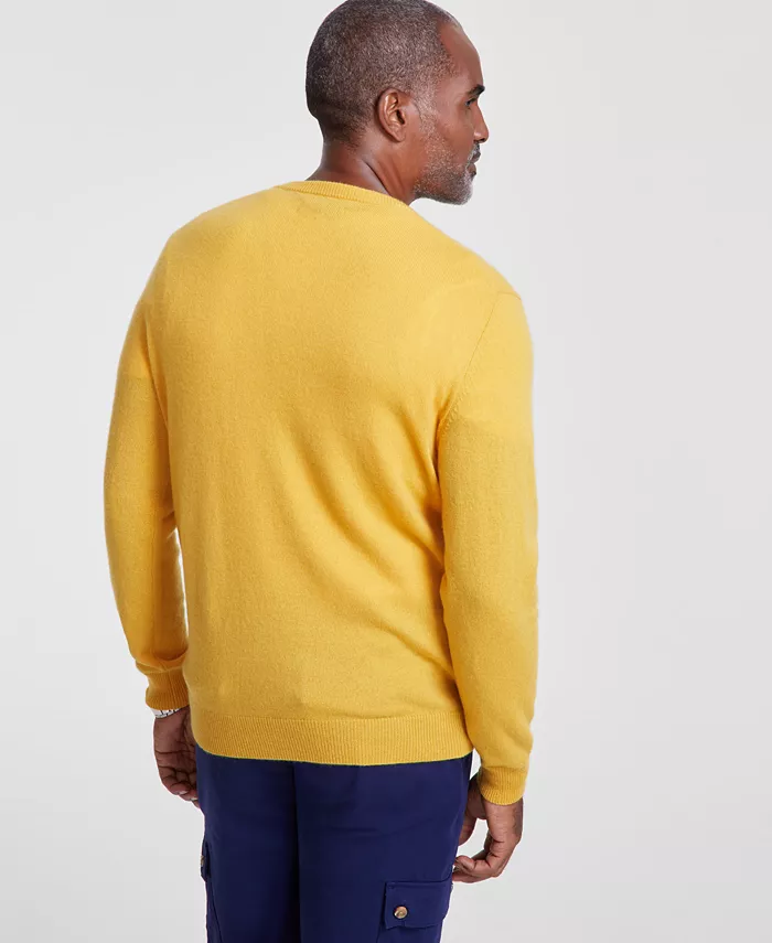 Men's 100% Cashmere V-Neck Sweater - thumbnail 3