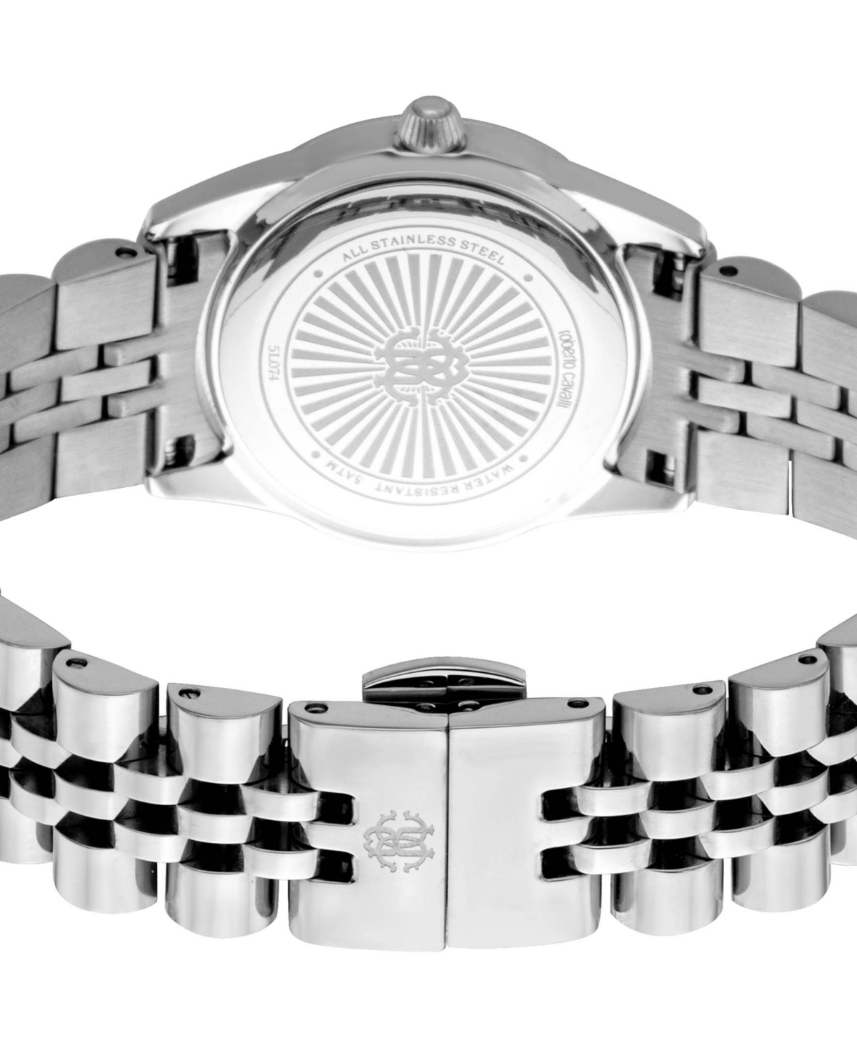 Shop Roberto Cavalli Women's Quartz Silver-tone Stainless Steel Watch 28mm