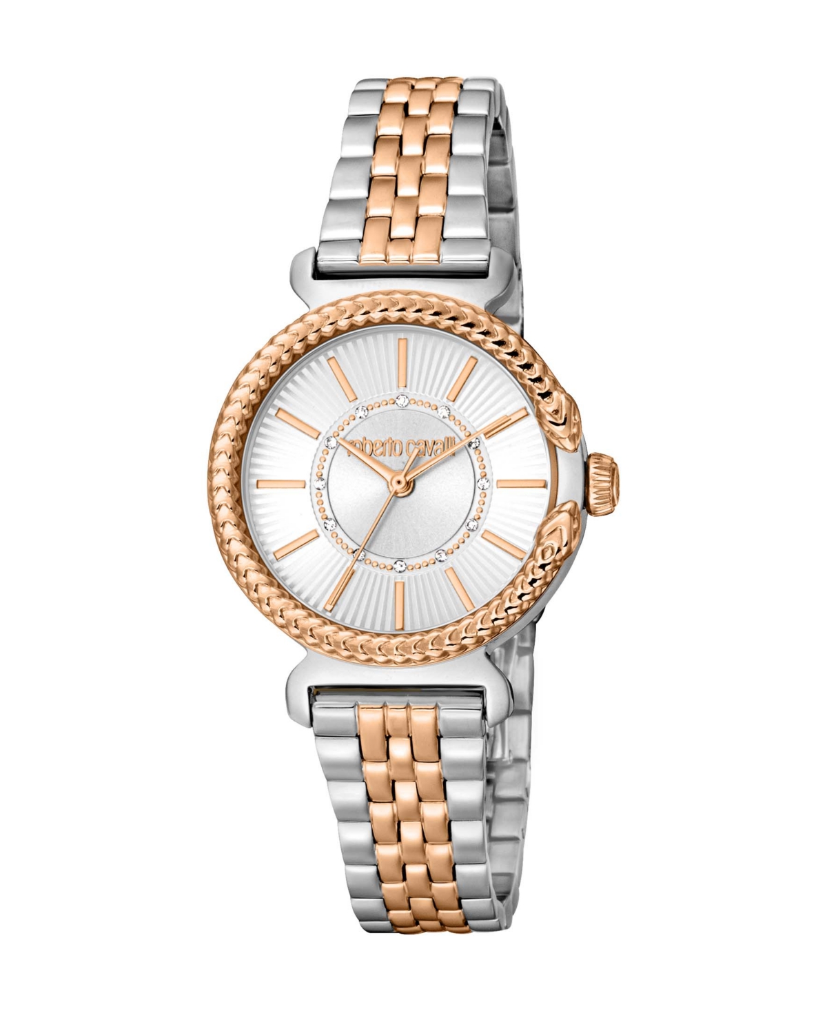ROBERTO CAVALLI WOMEN'S QUARTZ TWO-TONE STAINLESS STEEL WATCH 30MM 