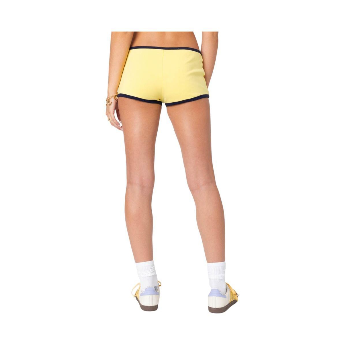 Edikted Women's Brooklyn Baby contrast shorts