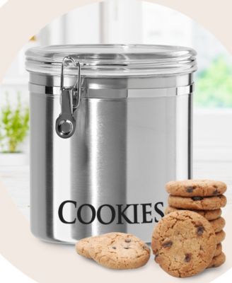 150oz Jumbo Stainless Steel &amp;quot;Cookies&amp;quot; Clamp Canister