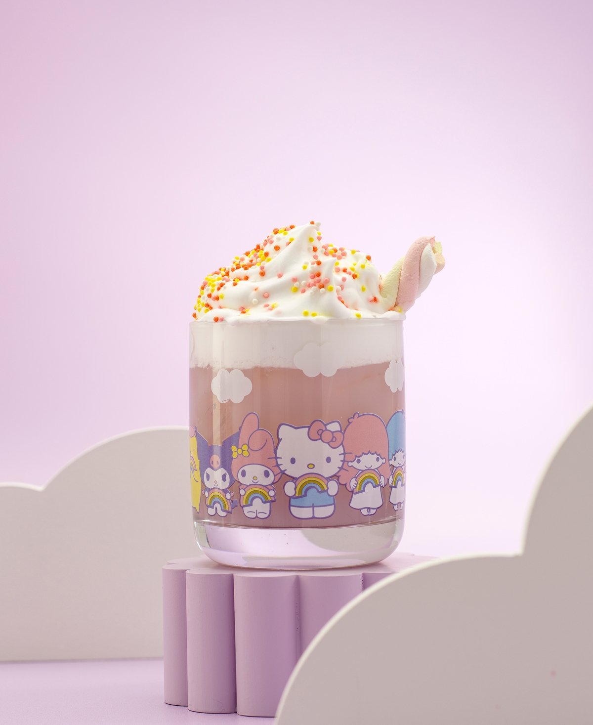 JOYJOLT SANRIO HELLO KITTY SHORT GLASSES, SET OF 4 