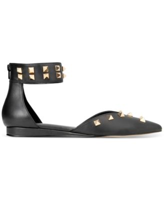 Women's Lennox Studded Ankle-Strap Flats 