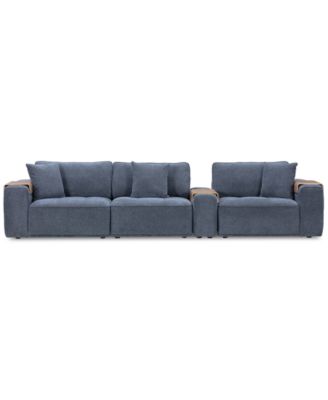 Nycolle 4-Pc. Modular Fabric Sectional with Console