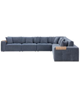 CLOSEOUT! Nycolle 7-Pc. Modular Fabric L-Shape Sectional