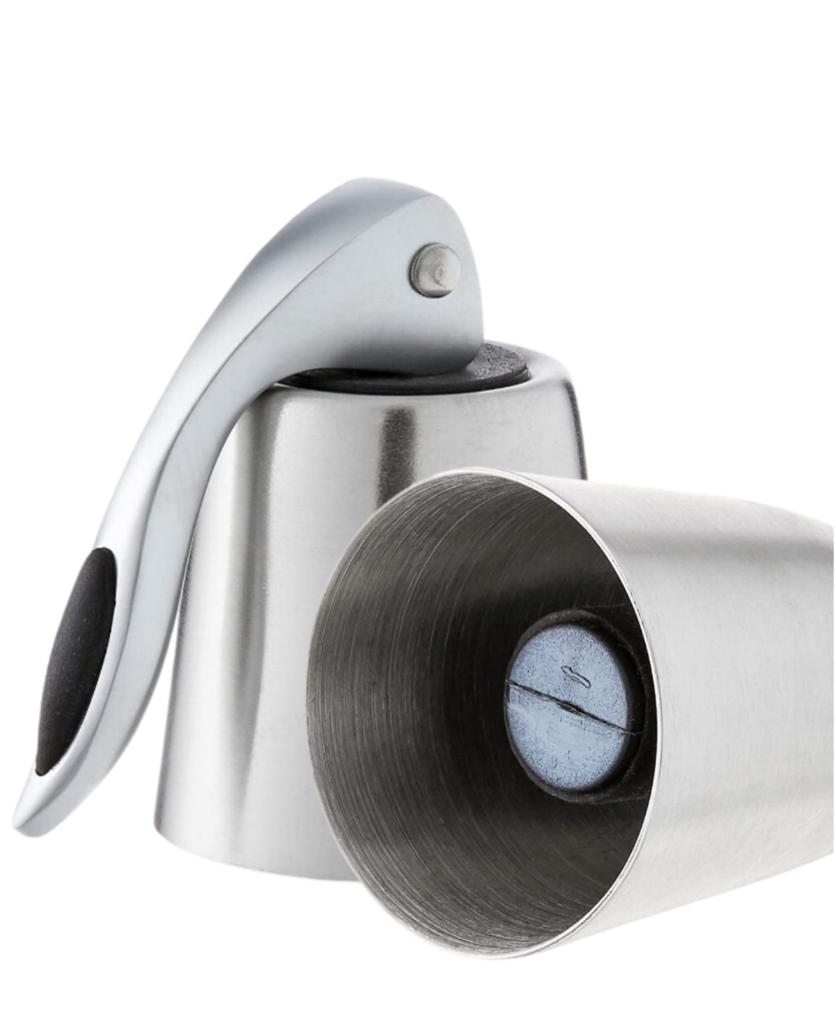 Oggi Set Of 2, Stainless Steel Bottle Stopper In Stainless Steel