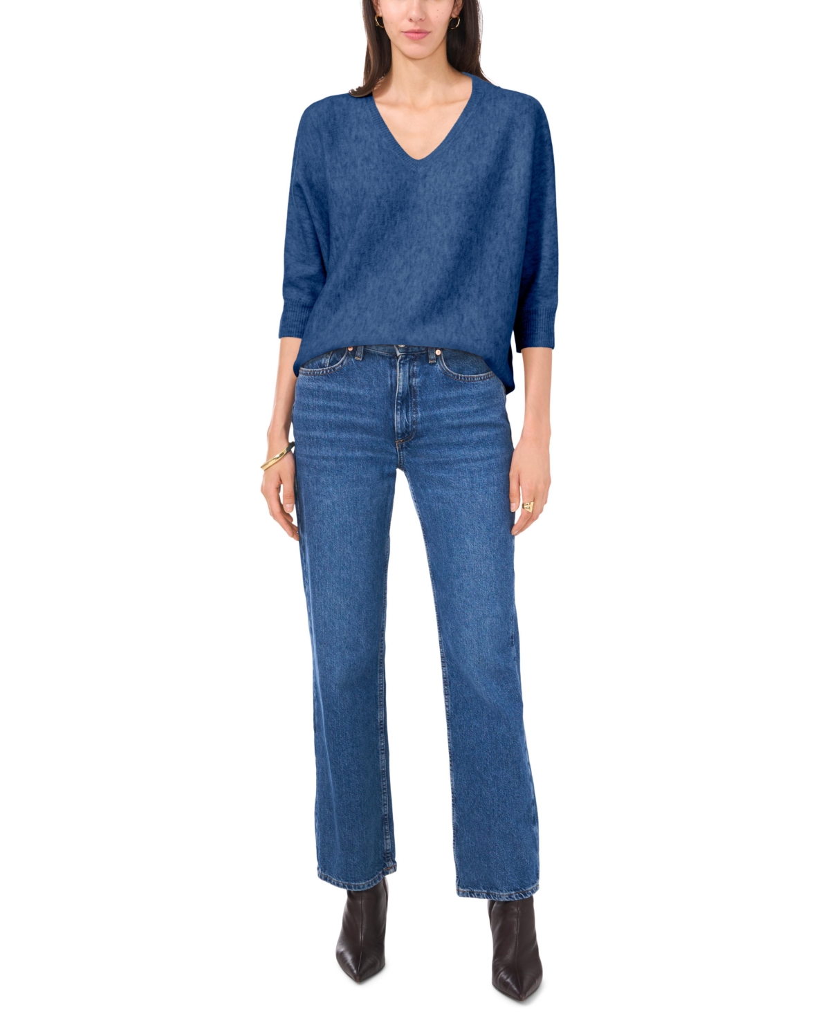 Vince Camuto Women's V-Neck Dolman-Sleeve Sweater