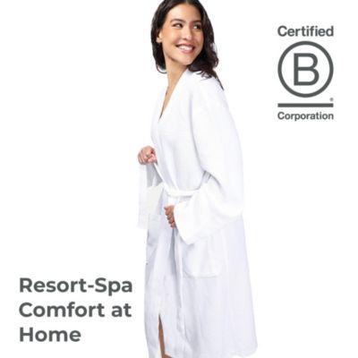 Waffle Knit Viscose Bath Robe, Unisex Small/Medium