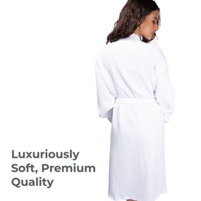 Waffle Knit Viscose Bath Robe, Unisex Small/Medium