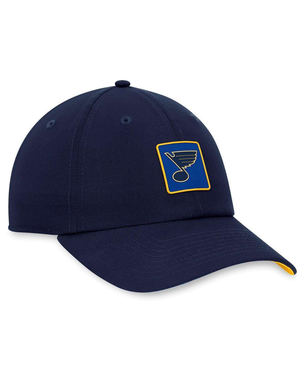 Fanatics Men's Navy St. Louis Blues Authentic Pro Rink Adjustable Hat In Navy,gold