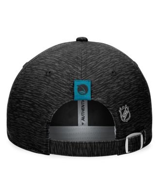 Men's Black San Jose Sharks Authentic Pro Road Adjustable Hat
