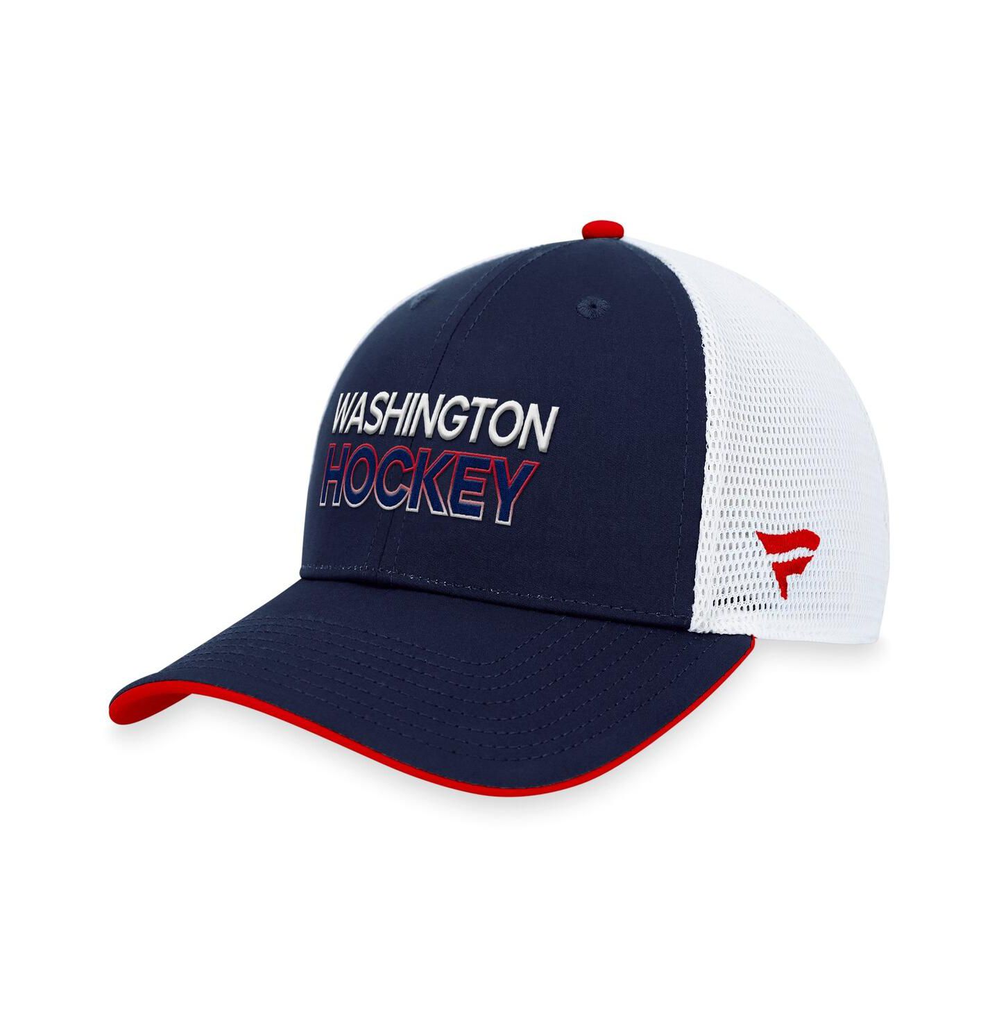 Мужские головные уборы Fanatics Navy Washington Capitals Authentic Pro Alternate Jersey Trucker Adjustable Hat — фото 4