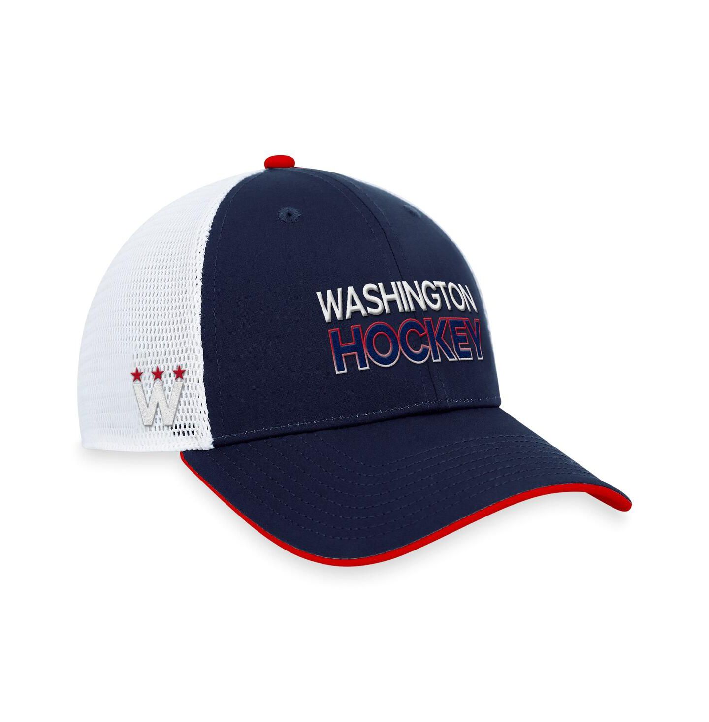 Мужские головные уборы Fanatics Navy Washington Capitals Authentic Pro Alternate Jersey Trucker Adjustable Hat — фото 1