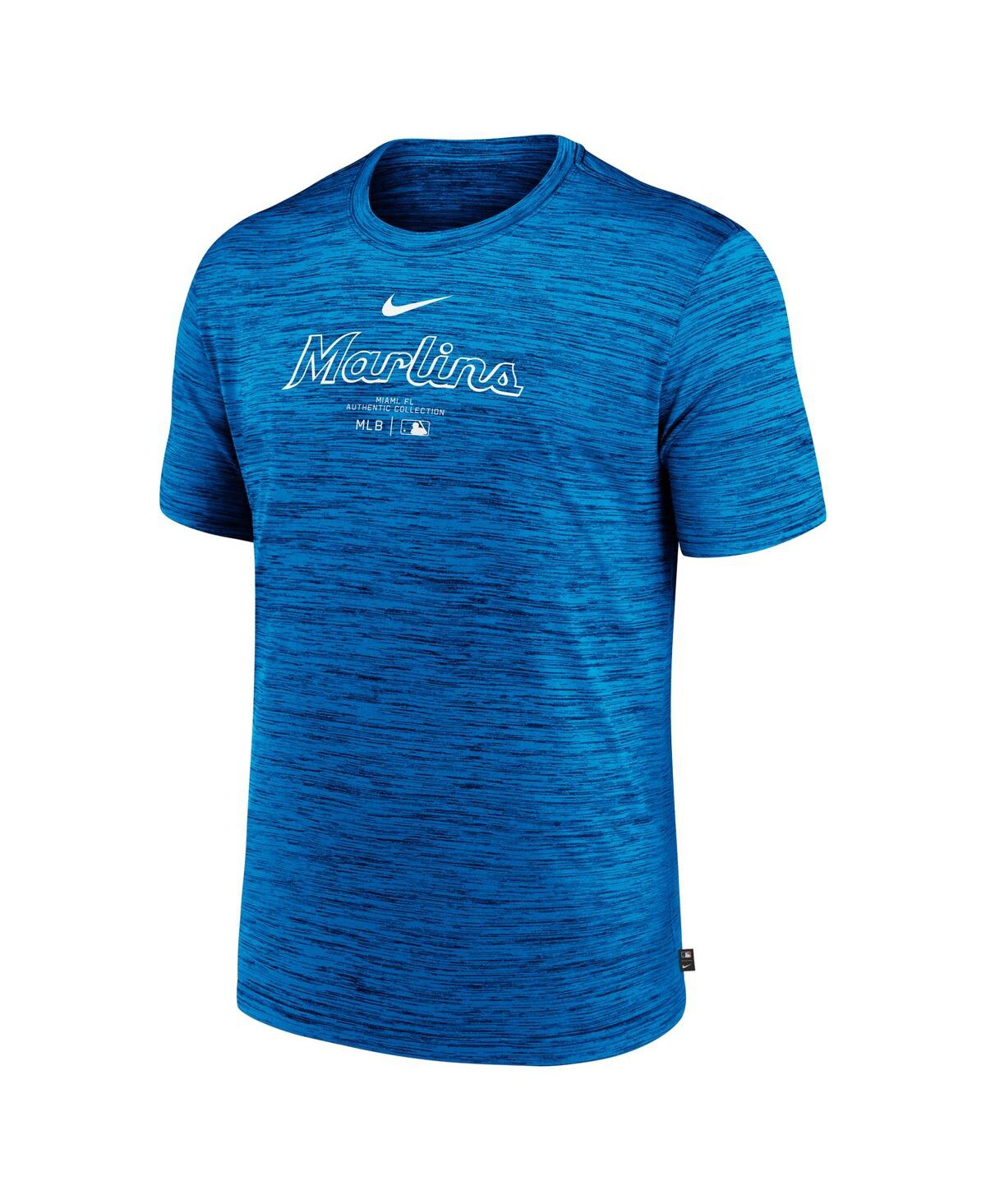 Nike Men'sMiami Marlins Authentic Collection Velocity Performance Practice T-Shirt - Blue