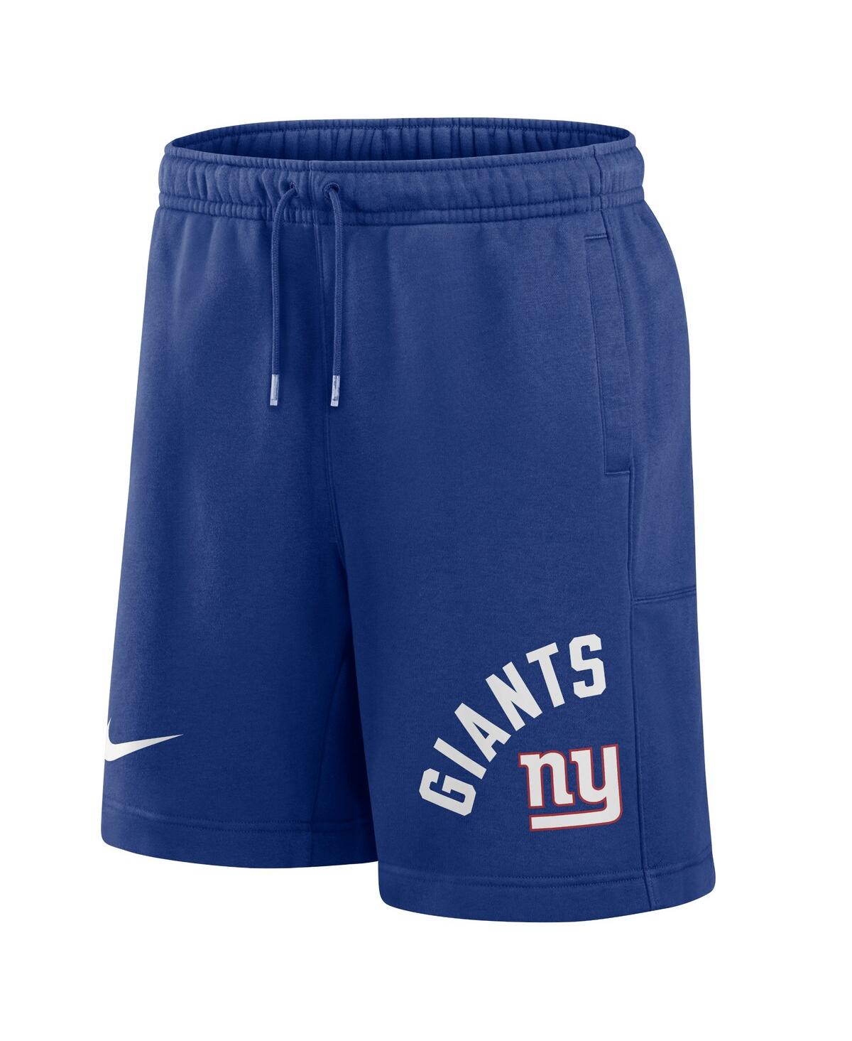Nike Men's Royal New York Giants Arched Kicker Shorts In Royal,blue