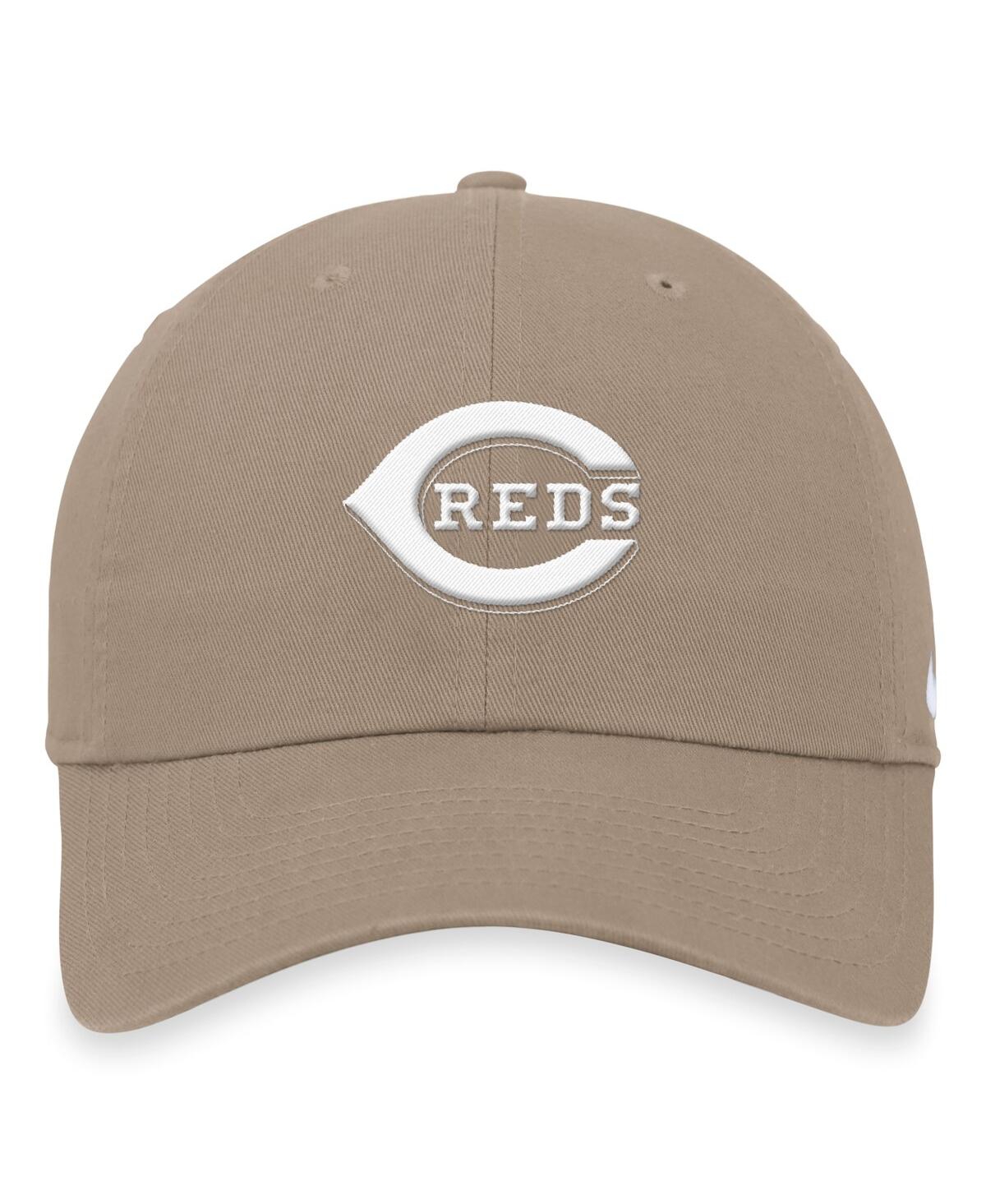 Nike Men'sCincinnati Reds Club Adjustable Hat - Khaki