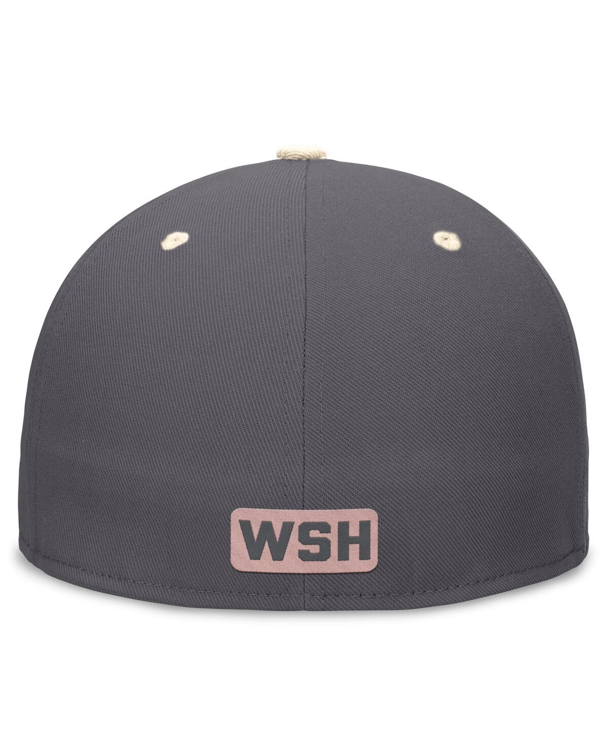 Nike Men's Graphite/natural Washington Nationals City Connect True Fitted Hat In Graphite,natural