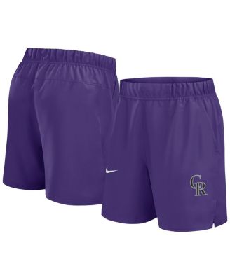 Men's Purple Colorado Rockies Woven Victory Performance Shorts