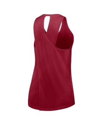 Women's Crimson Oklahoma Sooners Primetime Open Back Tank Top