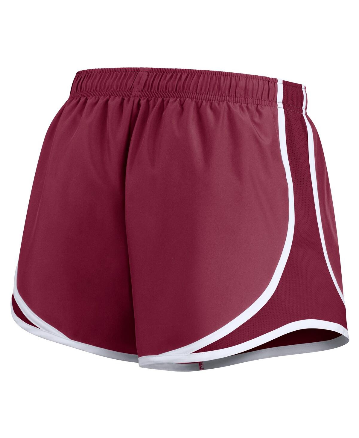 Nike Women's Garnet Florida State Seminoles Primetime Tempo Performance Shorts In Garnet,white