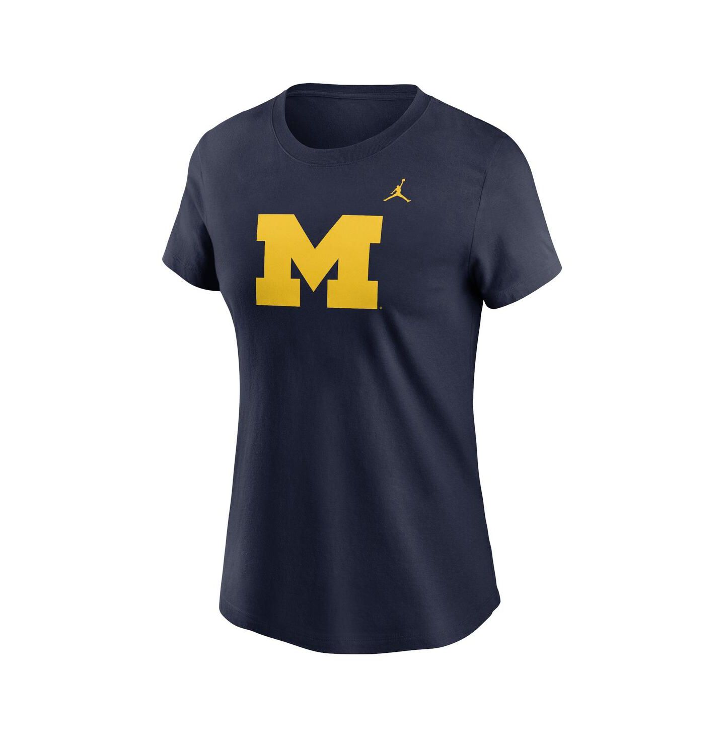 Женская футболка Jordan Navy Michigan Wolverines Primetime Evergreen Logo — фото 3