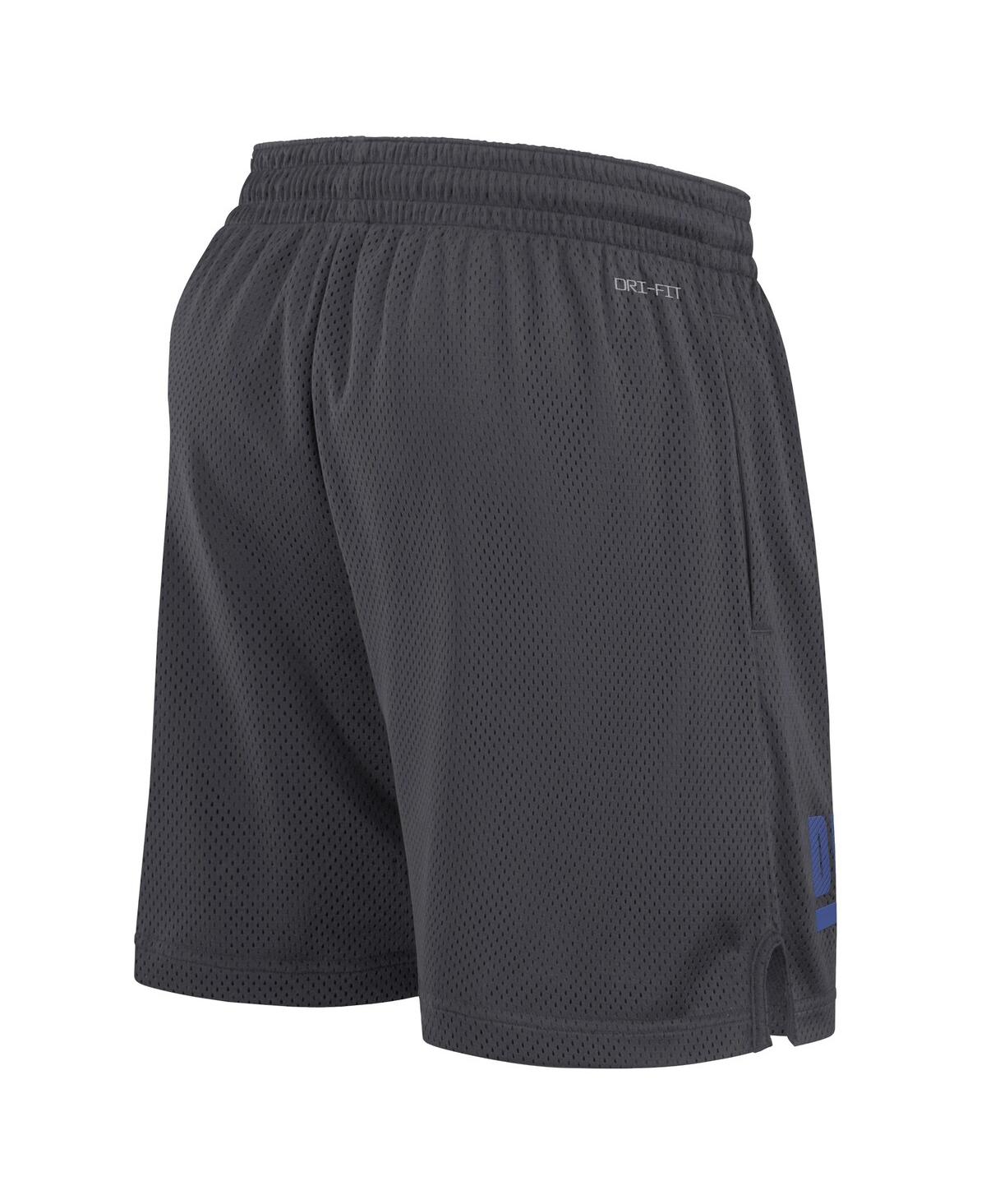 Nike Men's Anthracite Duke Blue Devils 2024 Sideline Mesh Shorts In Anthracite,royal