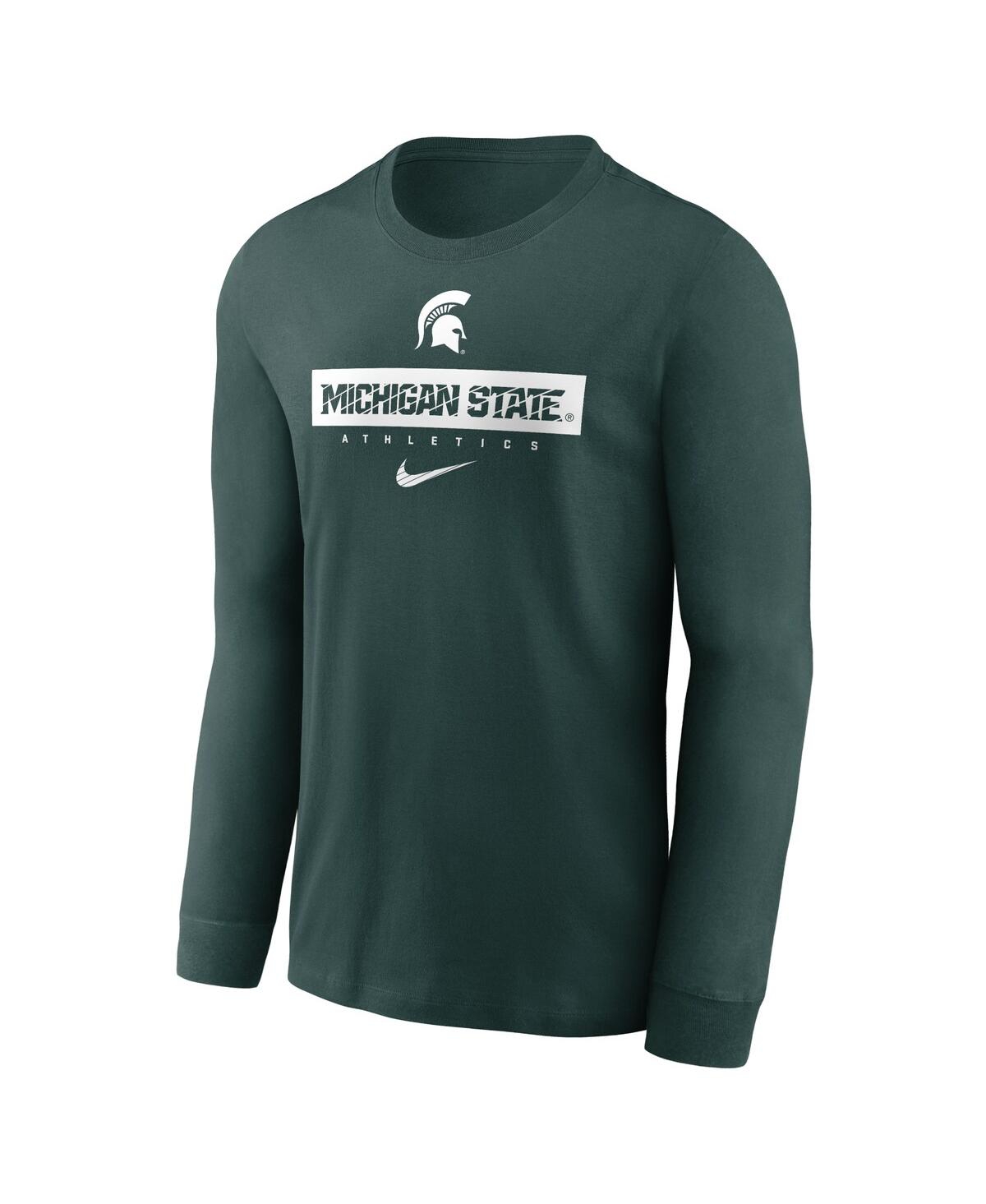 Nike Men'sMichigan State Spartans 2024 Sideline Legend Performance Long Sleeve T-Shirt - Green
