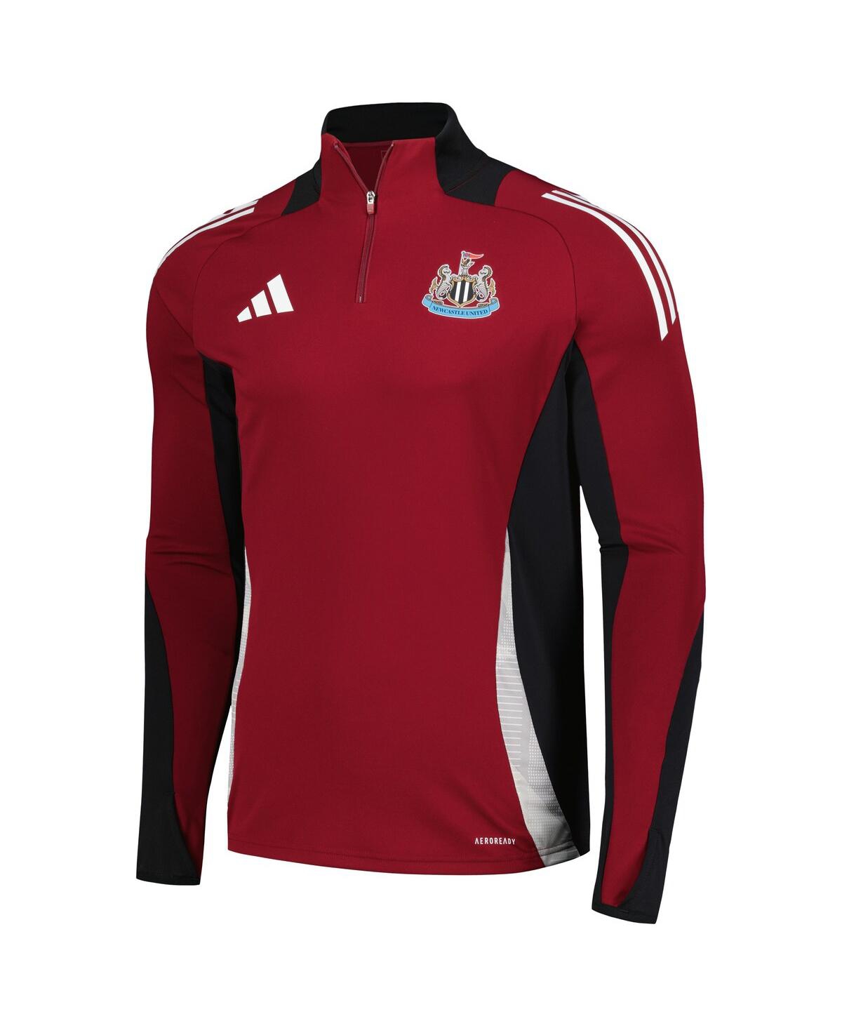Adidas Men'sNewcastle United 2024/25 Aeroready Raglan Quarter-Zip Training Top - Burgundy