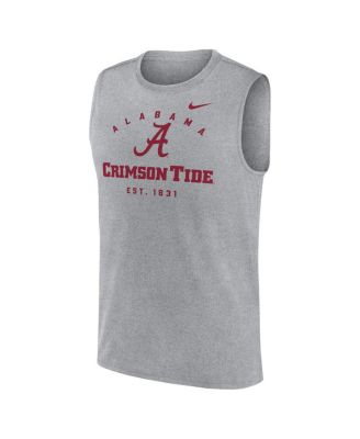 Men's Heather Gray Alabama Crimson Tide Primetime Legend Lock Up Performance Muscle Tank Top