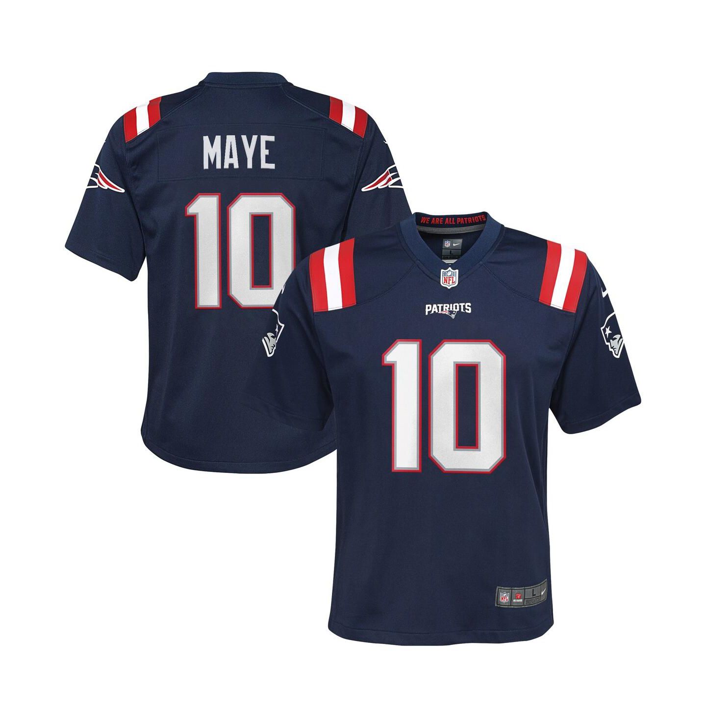 Детское джерси Nike Drake Maye New England Patriots Player Game, Navy — фото 1