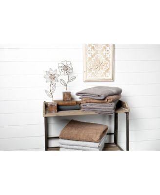 Set of 2 Metal Floral Decor Pieces for Stylish Home Accents