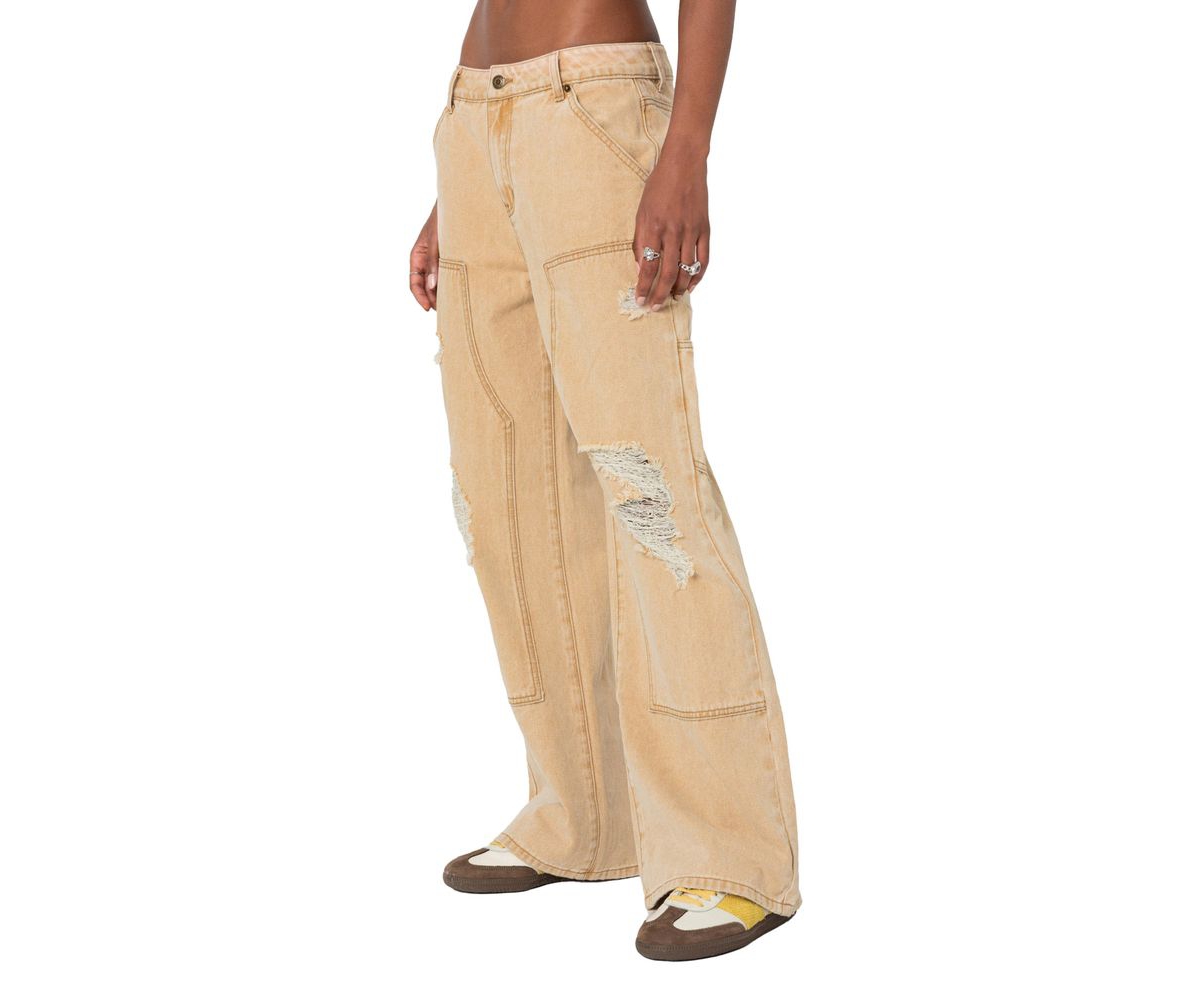 Edikted Women's Alibi distressed carpenter jeans