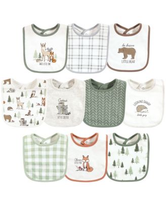 Bulk Pack of 10 Interlock Baby Feeding Bibs
