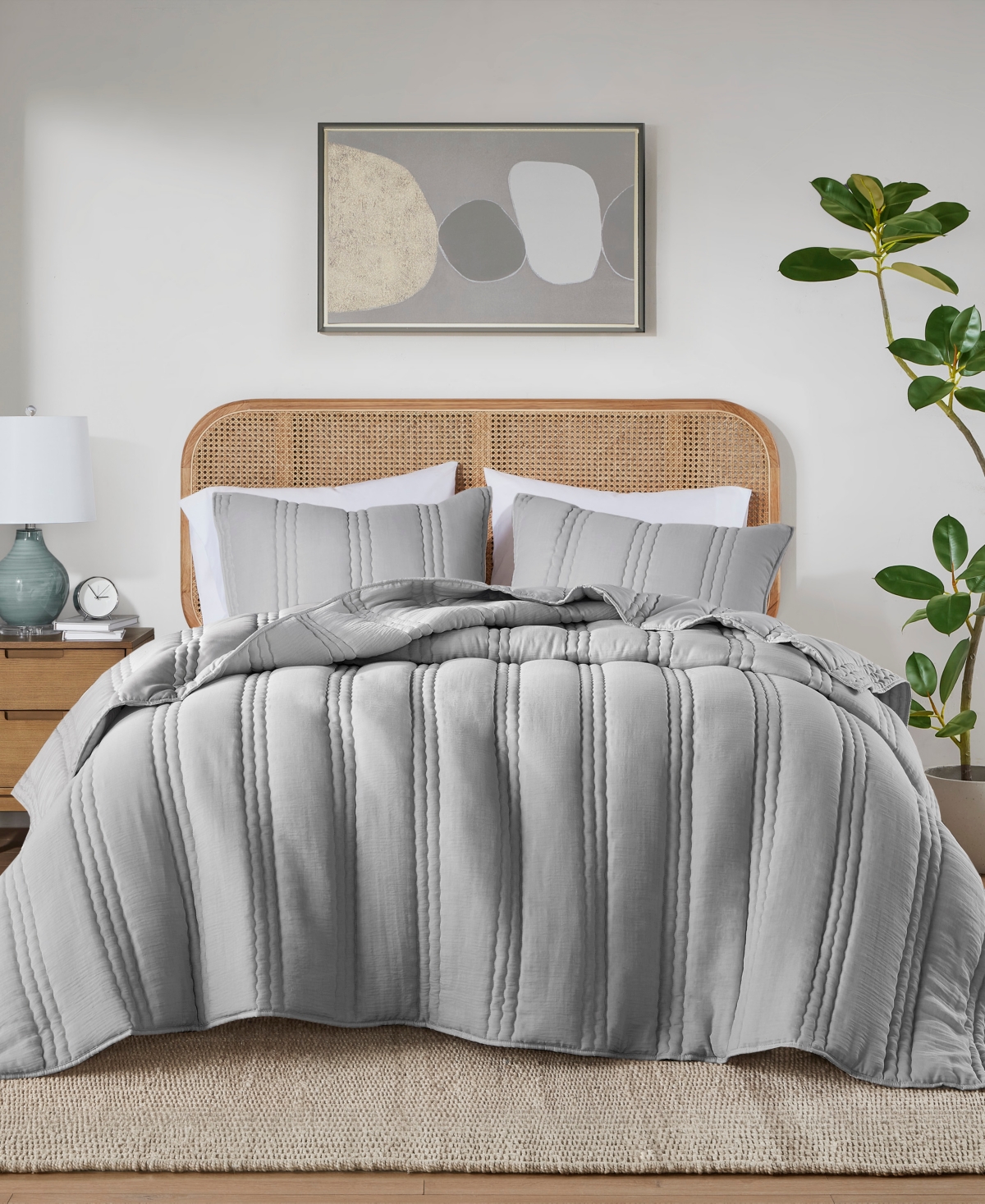 Urban Habitat Dune Gauze 3-pc. Quilt Set, King/california King In Grey