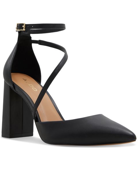 Женские туфли ALDO Milley Two-Piece Strappy Pointed-Toe Pumps, цвет: Чёрный