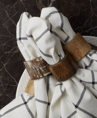 Wood Band Napkin Ring Set of 6