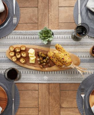 Braided Stripe Table Runner, 15x72 Inches