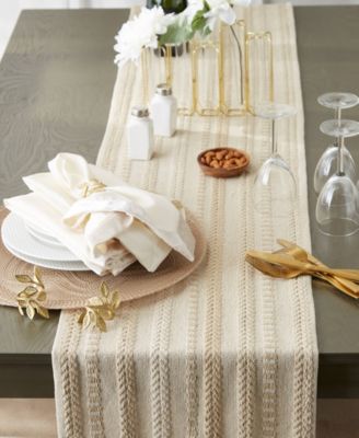 Braided Stripe Table Runner, 15x108 Inches