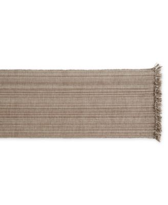 Variegated Fringe Table Runner, 13x72 Inches