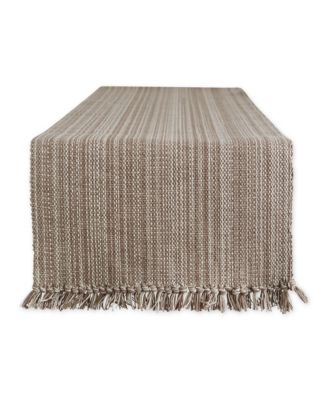 Variegated Fringe Table Runner, 13x72 Inches