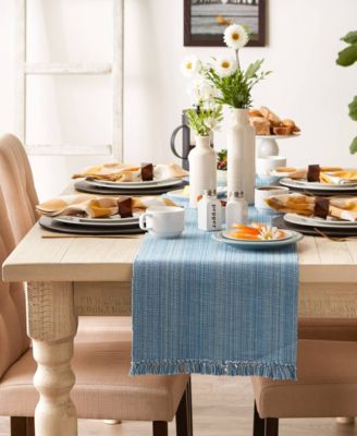 Variegated Fringe Table Runner, 13x72 Inches