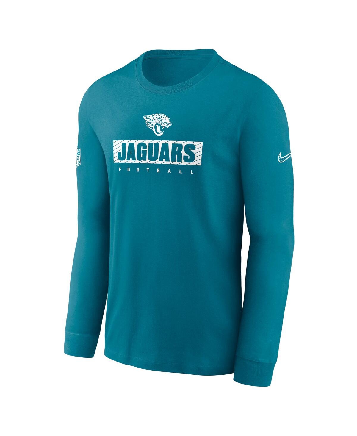 Nike Men'sJacksonville Jaguars Sideline Performance Long Sleeve T-Shirt - Teal