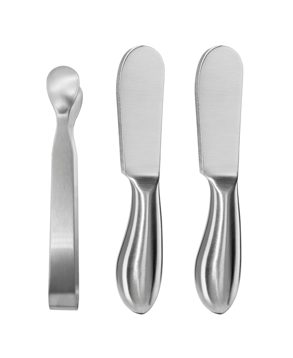 Oggi 3pc 5" Stainless Steel Charcuterie Utensil Set In Stainless Steel