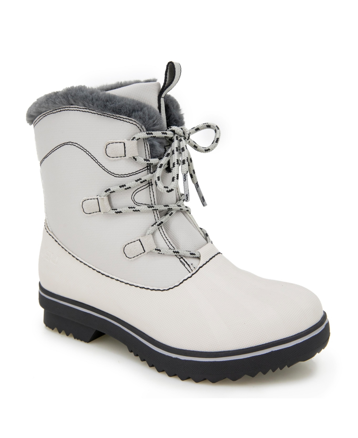 Brisky Lace-Up Casual Water-resistant Boots - Stone White/Black