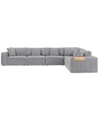 Nycolle 6-Pc. Modular Fabric L-Shape Sectional at Macy's