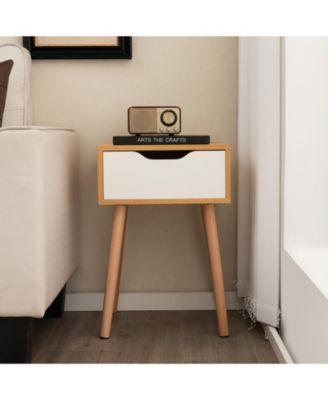 Modern Nightstand with Storage Drawer for Bedroom Living Room
