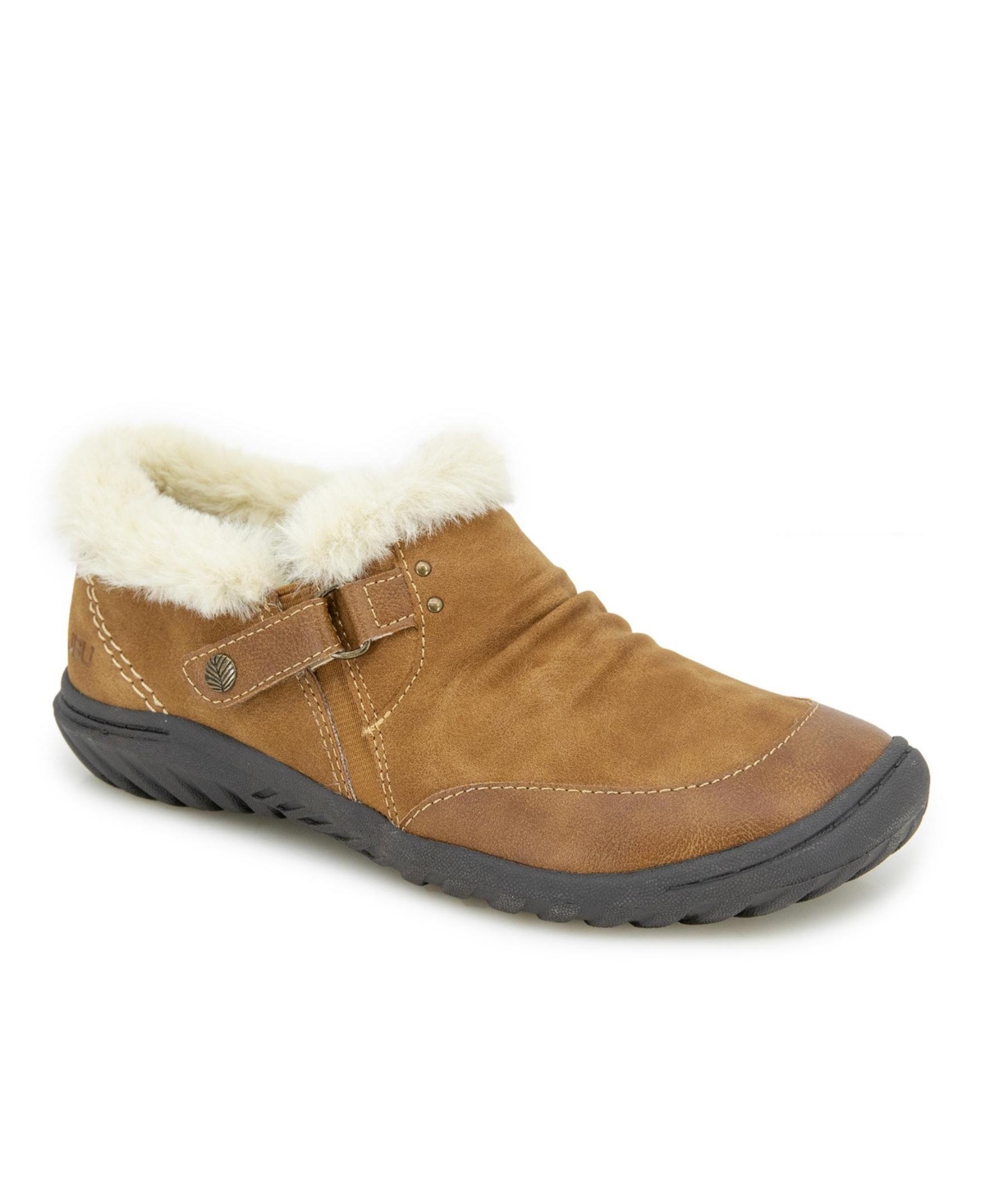 Jbu Heather Faux Fur Lined Slip-on In Tan