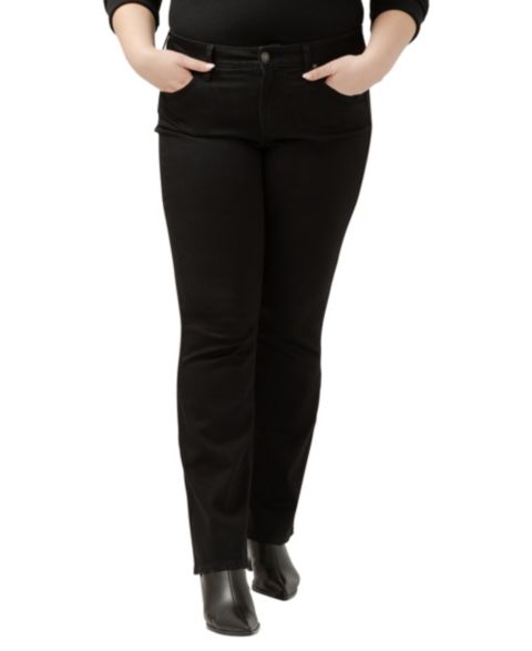 Женские джинсы Silver Jeans Co. Plus Size Suki Mid Rise Curvy Fit Bootcut, цвет: Чёрный