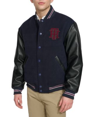 Tommy Hilfiger Men s Wool Mix Logo Varsity Jacket Macy s